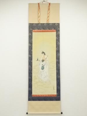 石舟筆　如来図　肉筆絹本掛軸（保護箱）